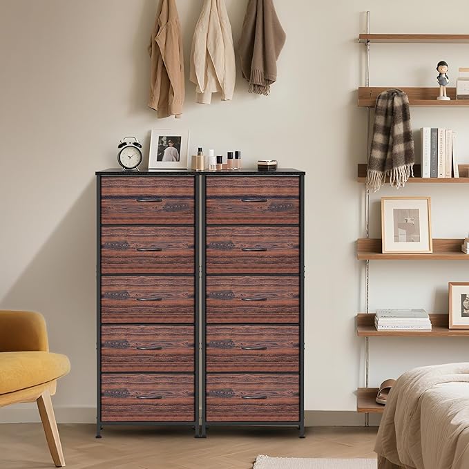 5 Fabric Drawer Dresser for Bedroom, Chest of Drawers - Image 6