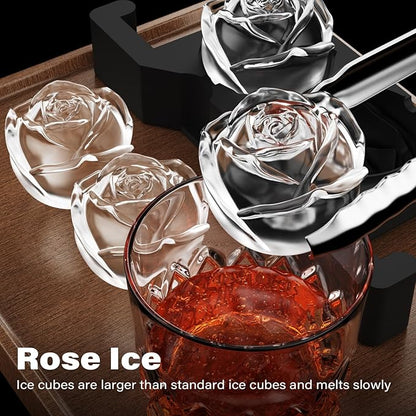 Rose Clear Ice Cube Maker: 2.5 Inch Crystal Clear Ice Cube Tray - Image 2