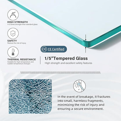 Goodyo 34” X 72” Shower Door Tempered Glass Framed Shower Screen Panel - Image 5
