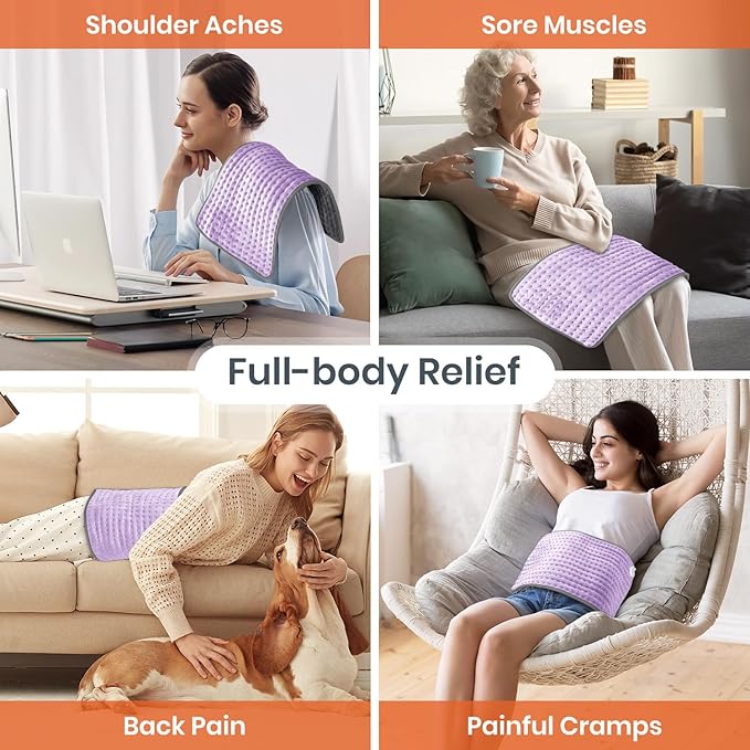 Heating Pad for Back Pain Relief, 9 Heat Settings & 4 Timers Auto Shut Off - Image 5