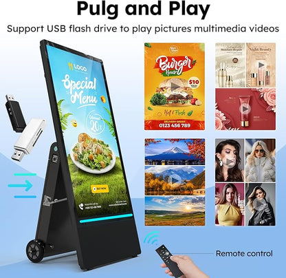 43 inch Rechargeable Portable Outdoor Digital Signage Displays, 2K FHD - Image 6