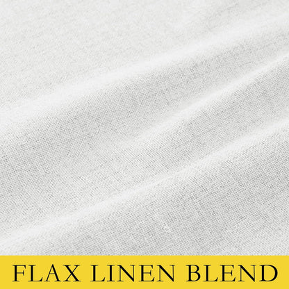 NICETOWN 100% Absolutely Blackout Linen Curtains with Thermal Insulated Liner, Greyish White, 42" Wide, 63" Length Energy Saving Curtains for Classroom 2 Panels Set, Vertical Blinds