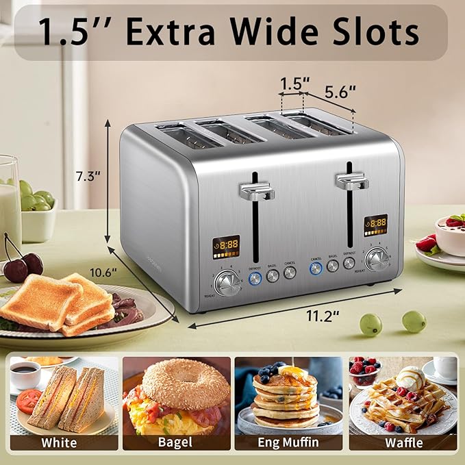 SEEDEEM 4 Slice Stainless Toaster - Image 2