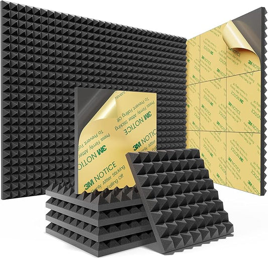 Sonicism 12 Pack Pyramid Sound Proof Foam Panels by Sonicism