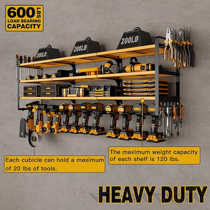 48" Large Power Tools Organizer Wall Mount, 12 Drill Holder - Image 4