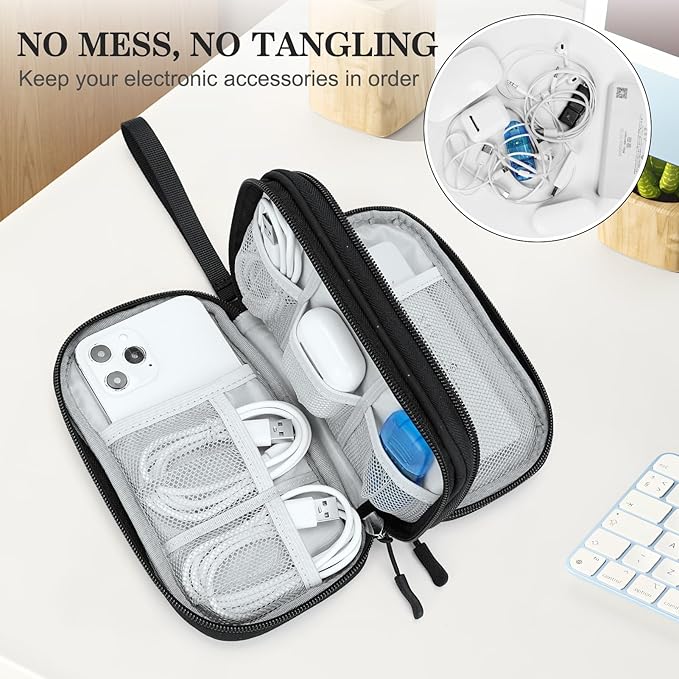 FYY Travel Organizer Pouch Electronic Accessories Carry Case Portable - Image 5