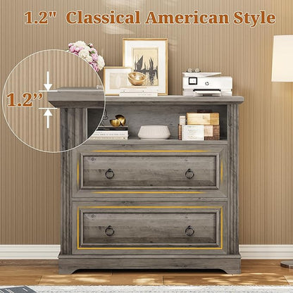 Itaar 2 Drawer File Cabinet, Farmhouse Filing Cabinet - Image 6