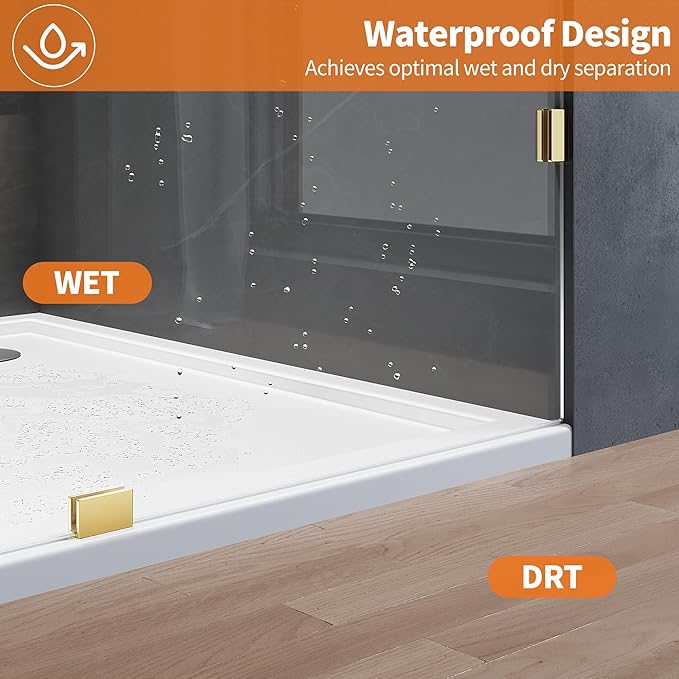 Shower Glass Panel, Fixed Shower Screen Panel - Image 5