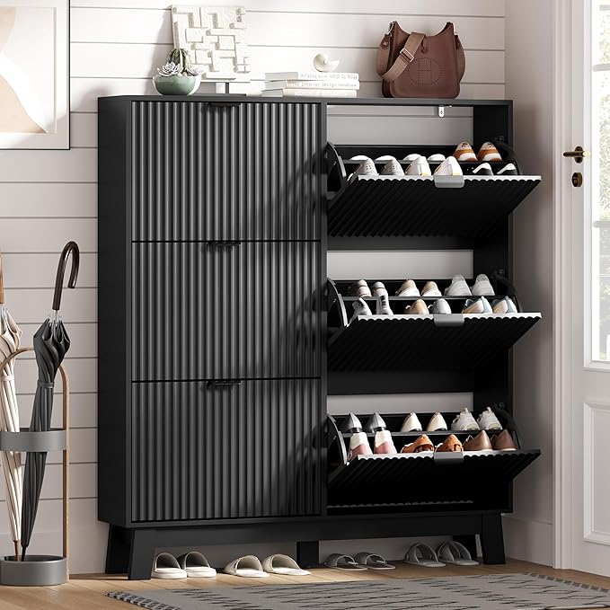 Shoe Cabinet Storage for Entryway by HUANLEGO
