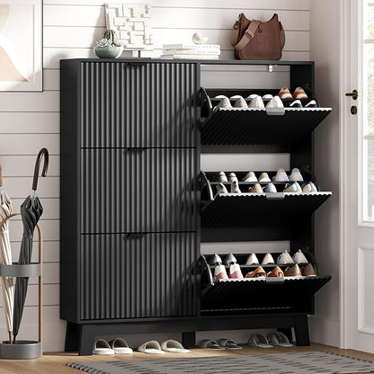Shoe Cabinet Storage for Entryway by HUANLEGO