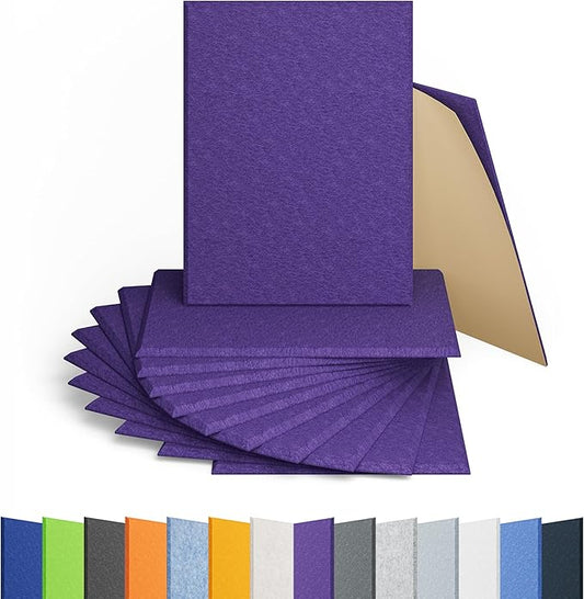 Amantech 12 Pack Acoustic Panels Self Adhesive Sound Proof Foam, High Density by Amantech