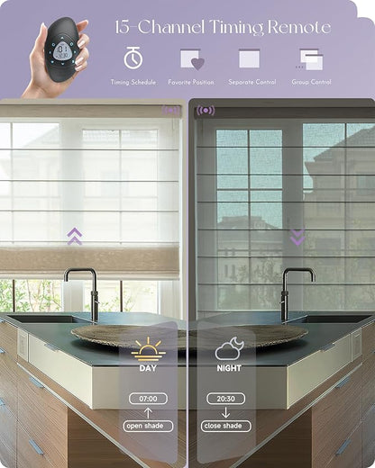 Graywind Smart Roman Shades 20% Blackout Compatible - Image 4