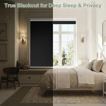 ZSHINE Motorized Blackout Window Blinds Customize Width Remote Control Wireless - Image 3