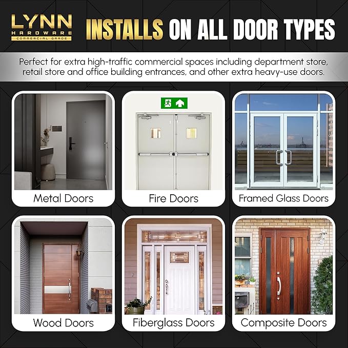 LYNN HARDWARE Extra Heavy Duty Automatic Door Closer - Image 2