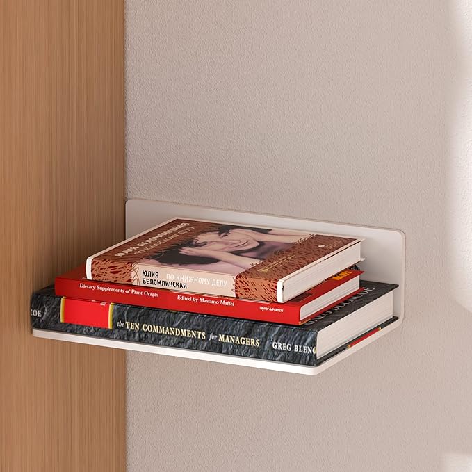 9 Inches Acrylic Wall Shelves 2 Pack, Floating Shelf - Image 5