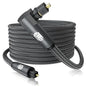 EMK 90 Degree Toslink Optical Cable 360 Degree Free-Rotating Plug Fiber Optic by EMK