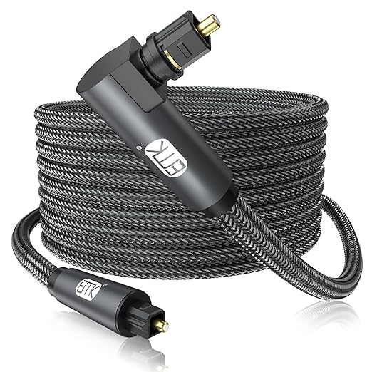 EMK 90 Degree Toslink Optical Cable 360 Degree Free-Rotating Plug Fiber Optic - Image 8