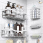 EUDELE 5-Pack Rustproof Stainless Steel Shower Caddy – No Drill Adhesive by EUDELE
