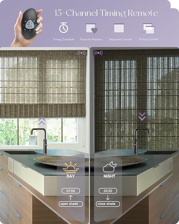 Graywind Smart Natural Roman Shades Compatible - Image 5