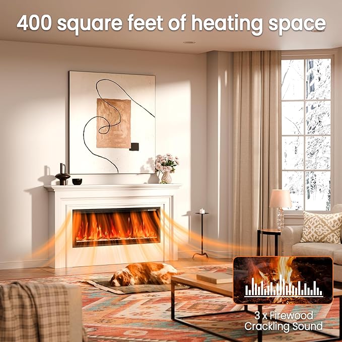 50” Smart Electric Fireplace - Image 5