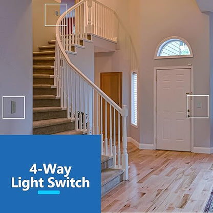 LIDER Minimalist Design Matte Finish Lighted 4-Way Decorator Light Switch - Image 2