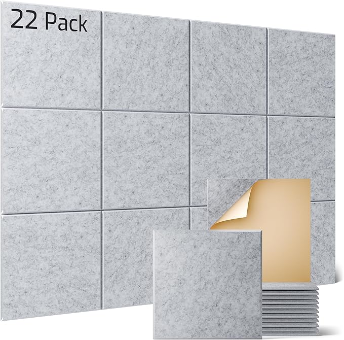 Sonicism 22 Pack Acoustic Wall Panels by Sonicism