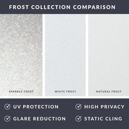 Natural Frost Light Effects Window Privacy Film by Artscape - Decorative Frosted Glass Design, Static Cling, Privacy from Both Sides, Reduces Glare, Helps Create a Calm Space - 17.72 x 72 Inch