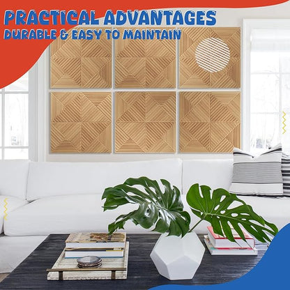 6 Pack Large Acoustic Panels, 23.6 x 23.6 Inches Soundproof Wall Panels - Image 7