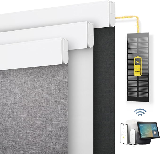DENFOON Motorized Blinds with Remote Control, Custom Blackout Smart Blinds by DENFOON