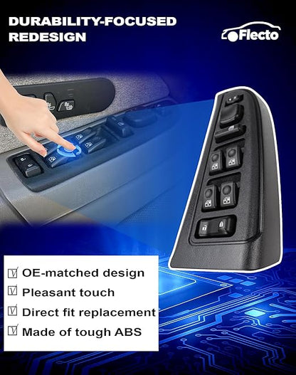 Flecto 15883323 Master Power Window Switch & Bezel Driver Side Compatible - Image 4