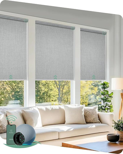 Yoolax Motorized Blinds with Remote, Automatic Window Shades Compatible with by Yoolax