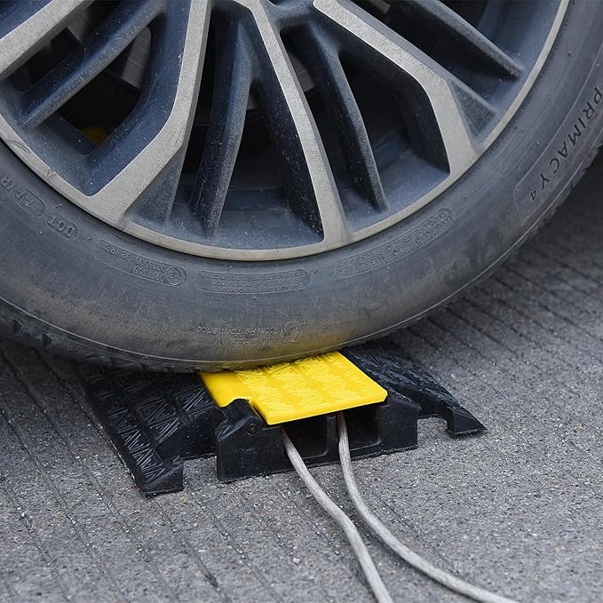 OranLite Heavy-Duty Rubber Cable Protector Ramp, Floor Cable Wire Cord Cover - Image 7