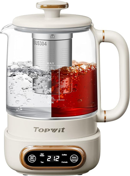 Topwit Electric Tea Kettle, 11 Temperature Control & 4 Presets Glass Kettle by TOPWIT