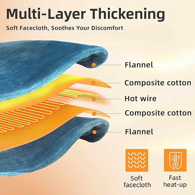 RAINOVA Heating Pad for Back, Neck and Shoulders, Electric Pad - Image 2