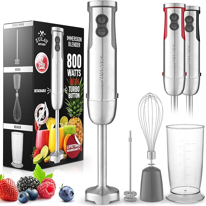 Zulay 4-in-1 Immersion Stick Mixer Hand Blender by ZulayKitchen