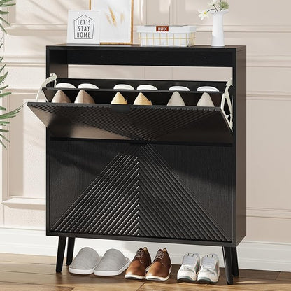 Shoe Cabinet Storage, Farmhouse Freestanding Organizer by OAKVIVOElegantLifestyle