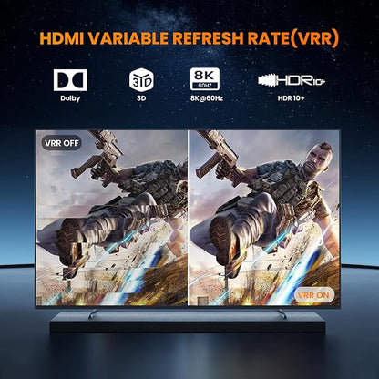 8K HDMI 2.1 Switch 4 in 1 Out, FERRISA 4K@120Hz HDMI Switcher Selector 4 Port - Image 7