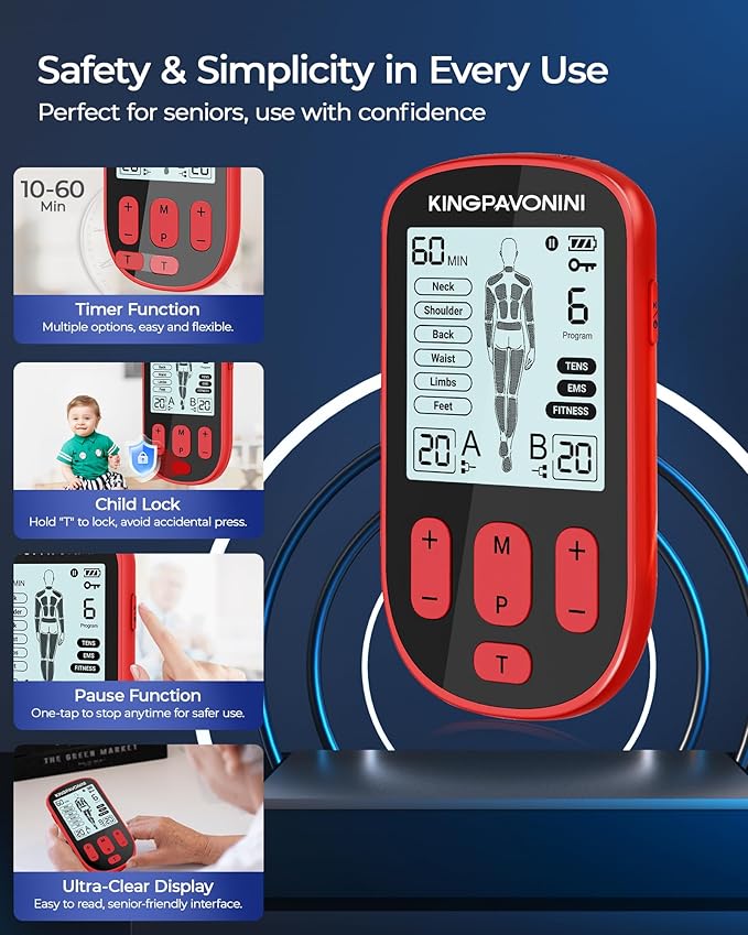 KingPavonini 3-in-1 TENS Unit Muscle Stimulator - Image 7