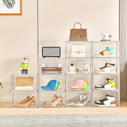 5 Pack Clear Stackable Shoe Organizer Box - Image 5