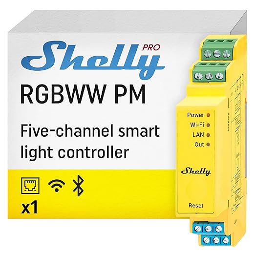 Shelly Pro RGBWW PM | Wi-Fi & LAN Smart Remote Control by Shelly
