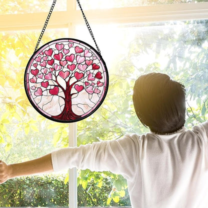DASTOLL Stained Glass Window Hanging, Mom 11.8IN - Image 3