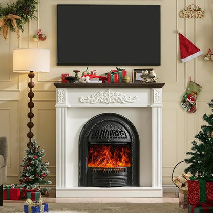 45" Electric Fireplace with Mantel, Birdcage-Style Electric Fireplaces TV Stand - Image 8