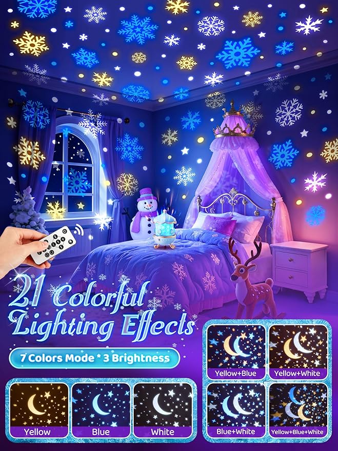 Frozen Toys, 15 Music+16 Films+315 Colors Night Light - Image 5