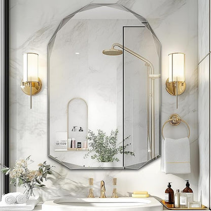 Suidia Bathroom Mirror, Frameless Bathroom Mirror - Image 2