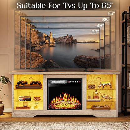 VITESSE 58 Inches Fireplace TV Stand - Image 3