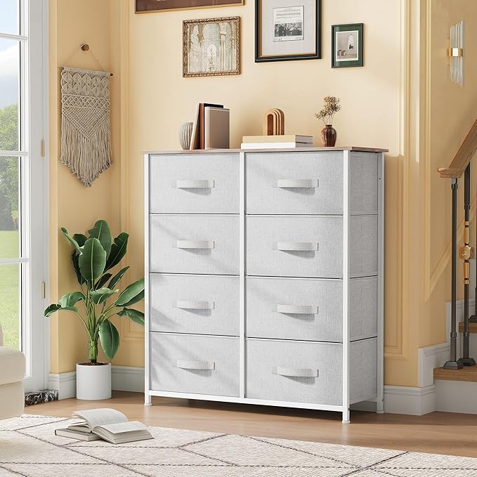DWVO Fabric Dresser for Bedroom, Tall Dresser - Image 2