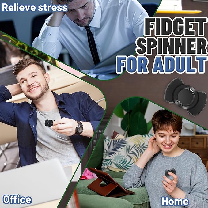 Valentines Day Gifts for Him, 3-in-1 Fidget Spinner Toy for Adult Metal Slider - Image 5
