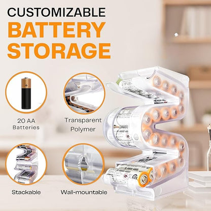 Battery Ladder Organizer Case for AA Batteries - Image 4