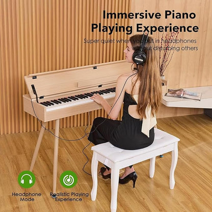 KUMENG Digital Piano 88 Key Weighted Keyboard, Full-Size Desk Progressive - Image 2