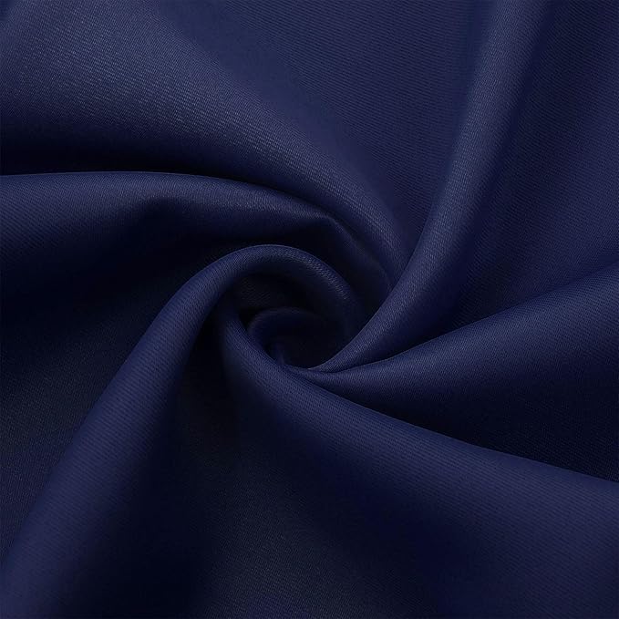 DWCN 60W Inch Blackout Curtains, Thermal Navy Curtains Light Blocking Drapes - Image 6